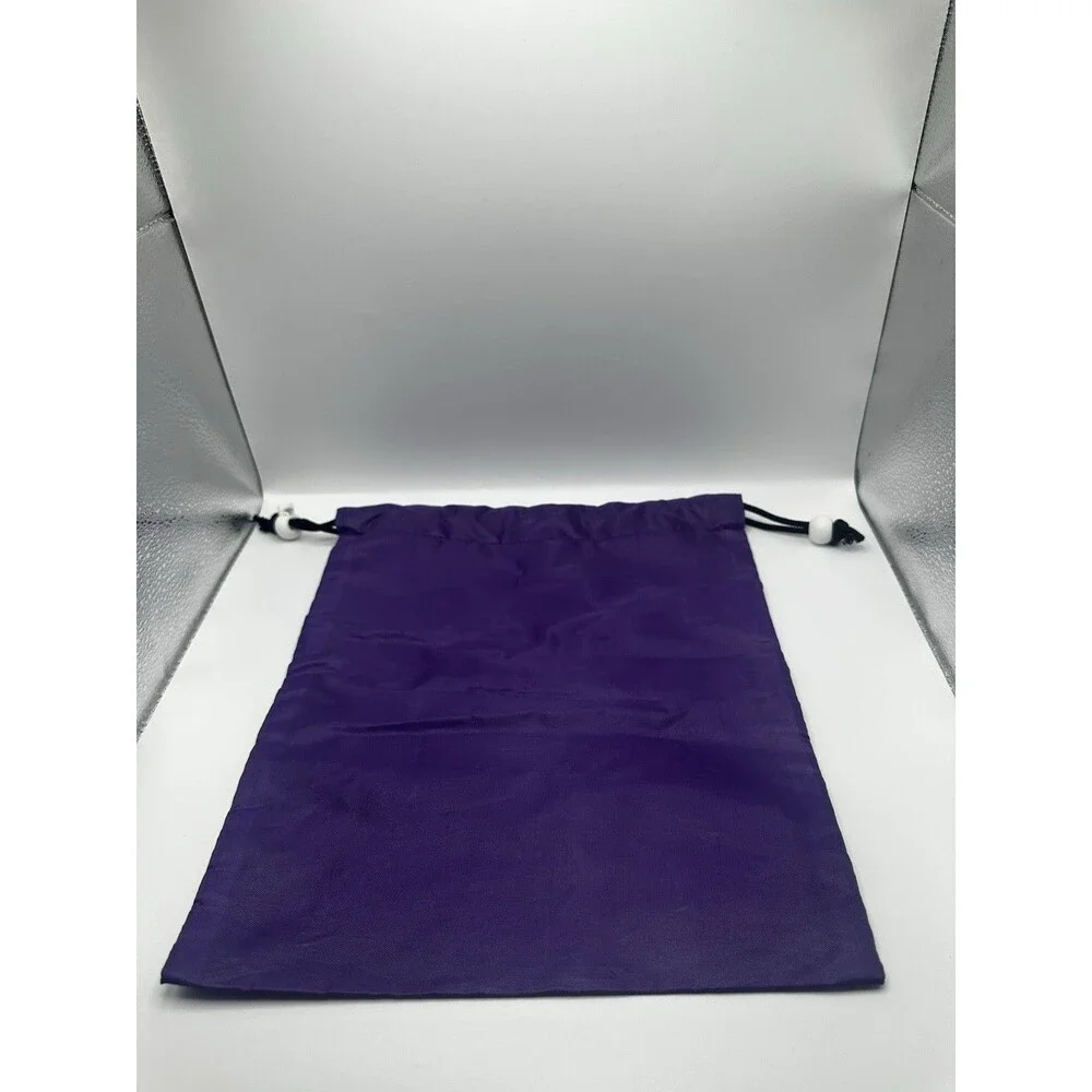 Purple Zebra Music Notes Drawstring Bag Kids Shoe Gym Bag Polyester